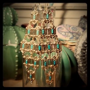 Gold Geometric Dangling Earrings